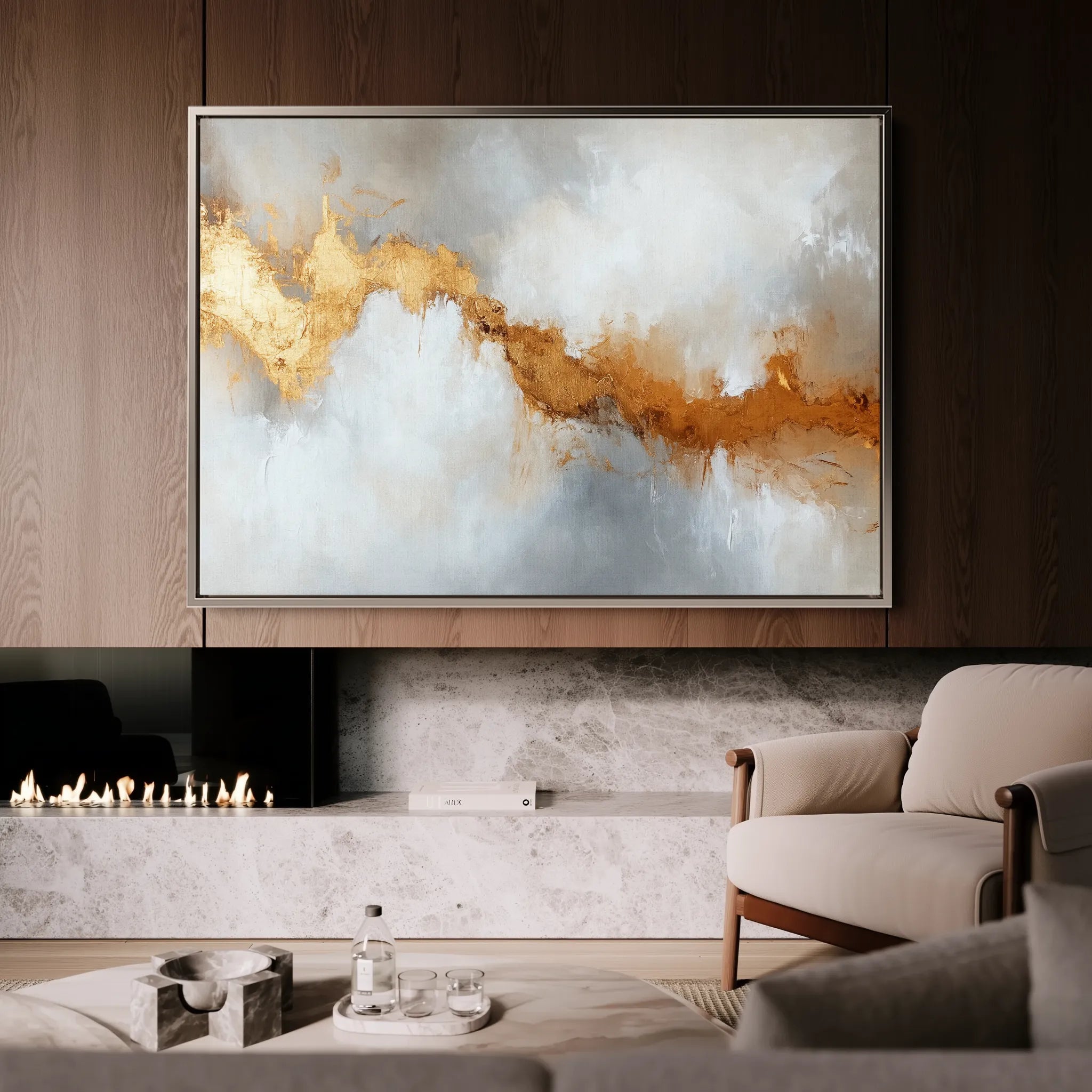 Abstract 483 Canvas Art 60 x 40 cm / Black