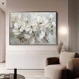 Floral 483 Canvas Art 60 x 40 cm / Black