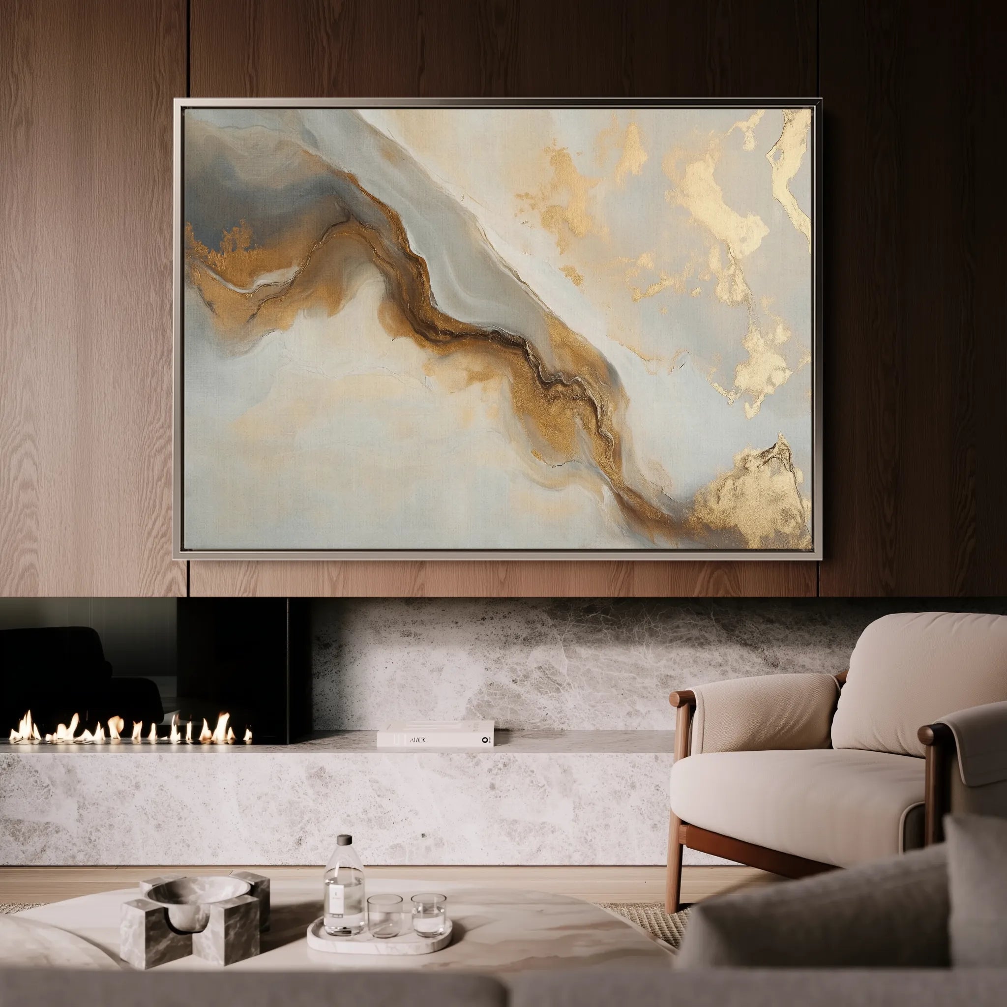 Abstract 484 Canvas Art 60 x 40 cm / Black