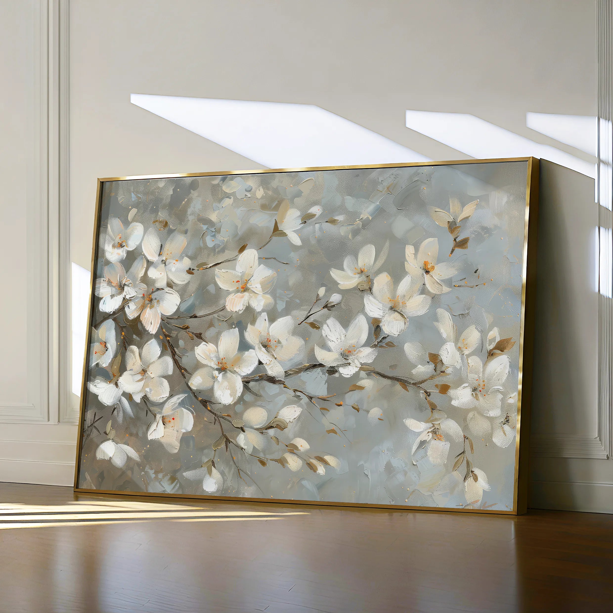 Floral 484 Canvas Art 60 x 40 cm / Black
