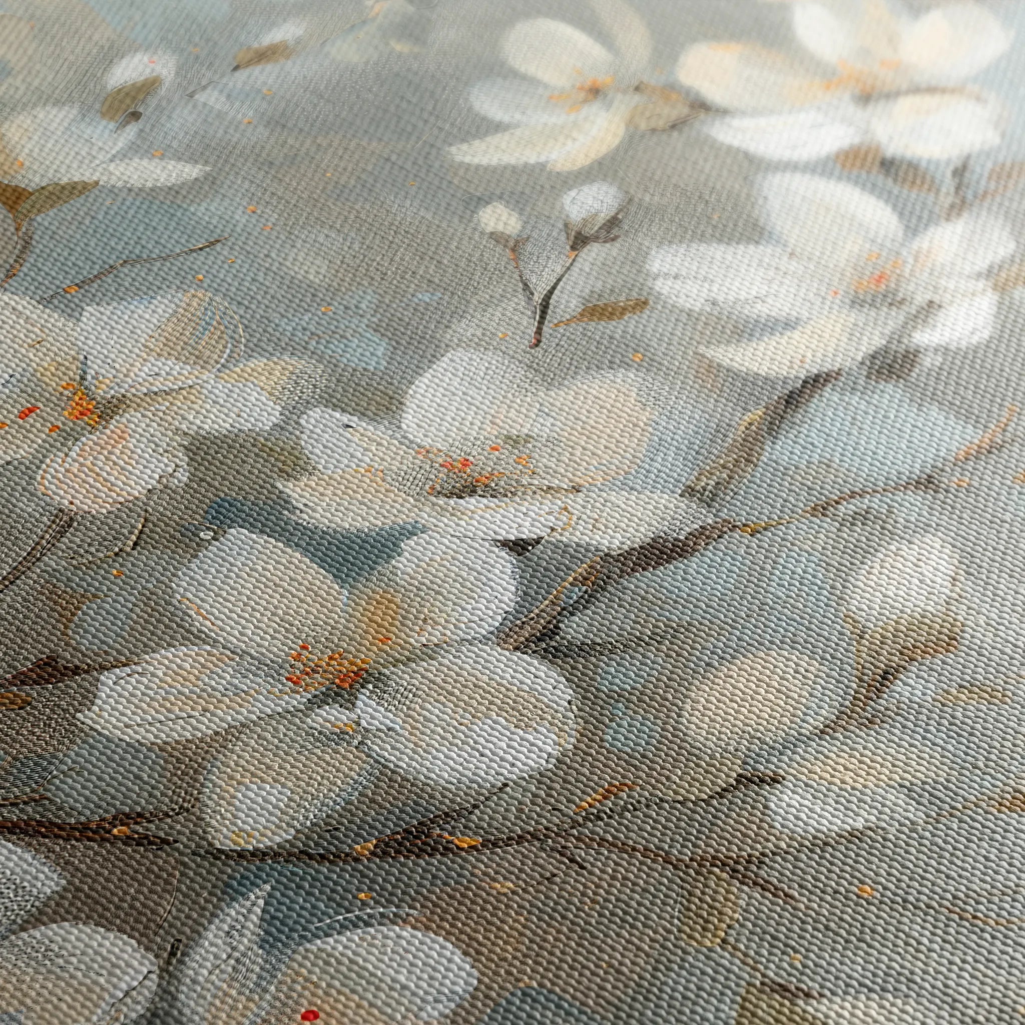 Floral 484 Canvas Art 60 x 40 cm / Black