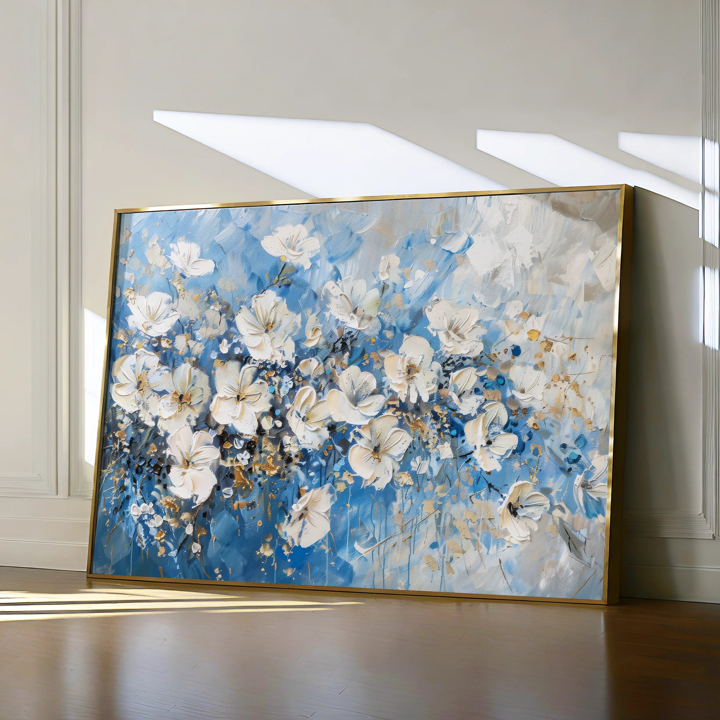 Floral 485 Canvas Art 60 x 40 cm / Black