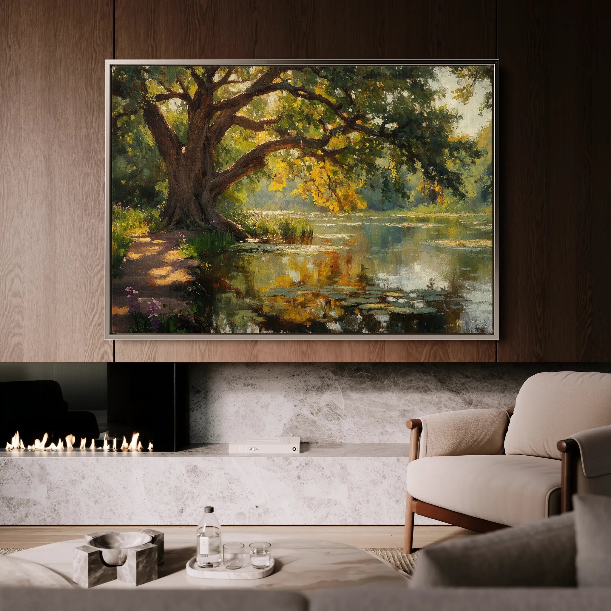 Landscape 485 Canvas Art 60 x 40 cm / Black