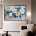 Floral 486 Canvas Art 60 x 40 cm / Black