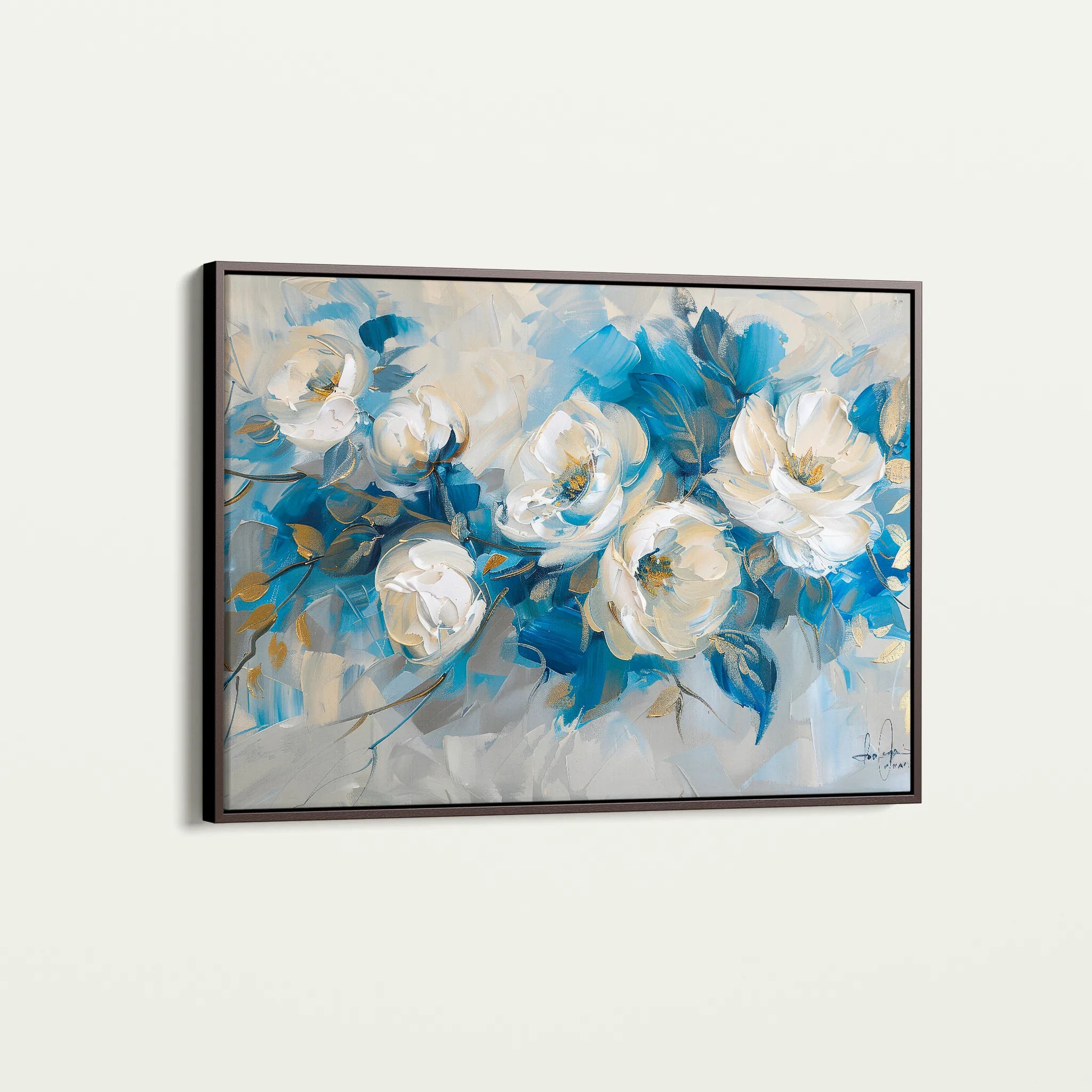 Floral 486 Canvas Art 60 x 40 cm / Black