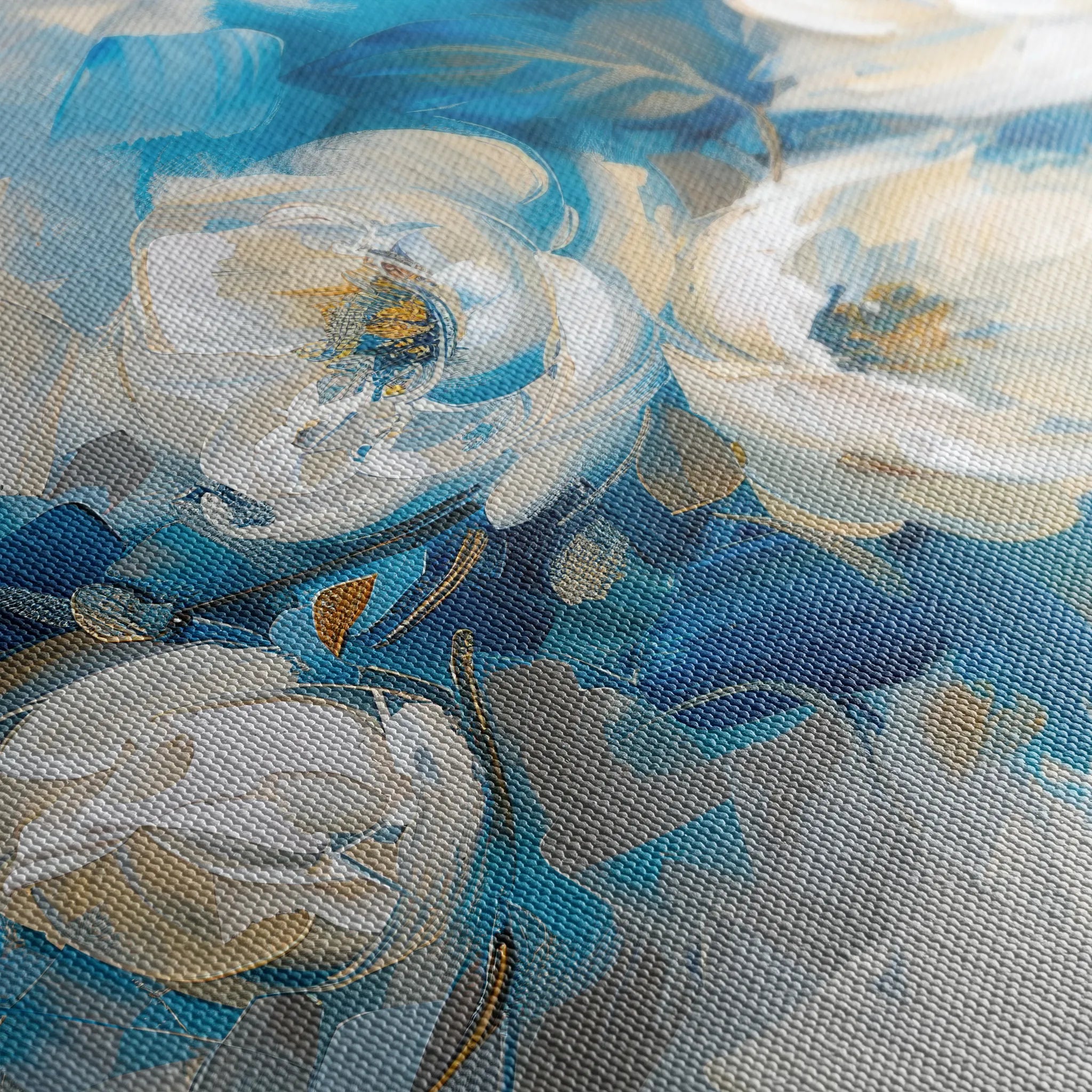 Floral 486 Canvas Art 60 x 40 cm / Black