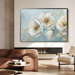 Floral 487 Canvas Art 60 x 40 cm / Black