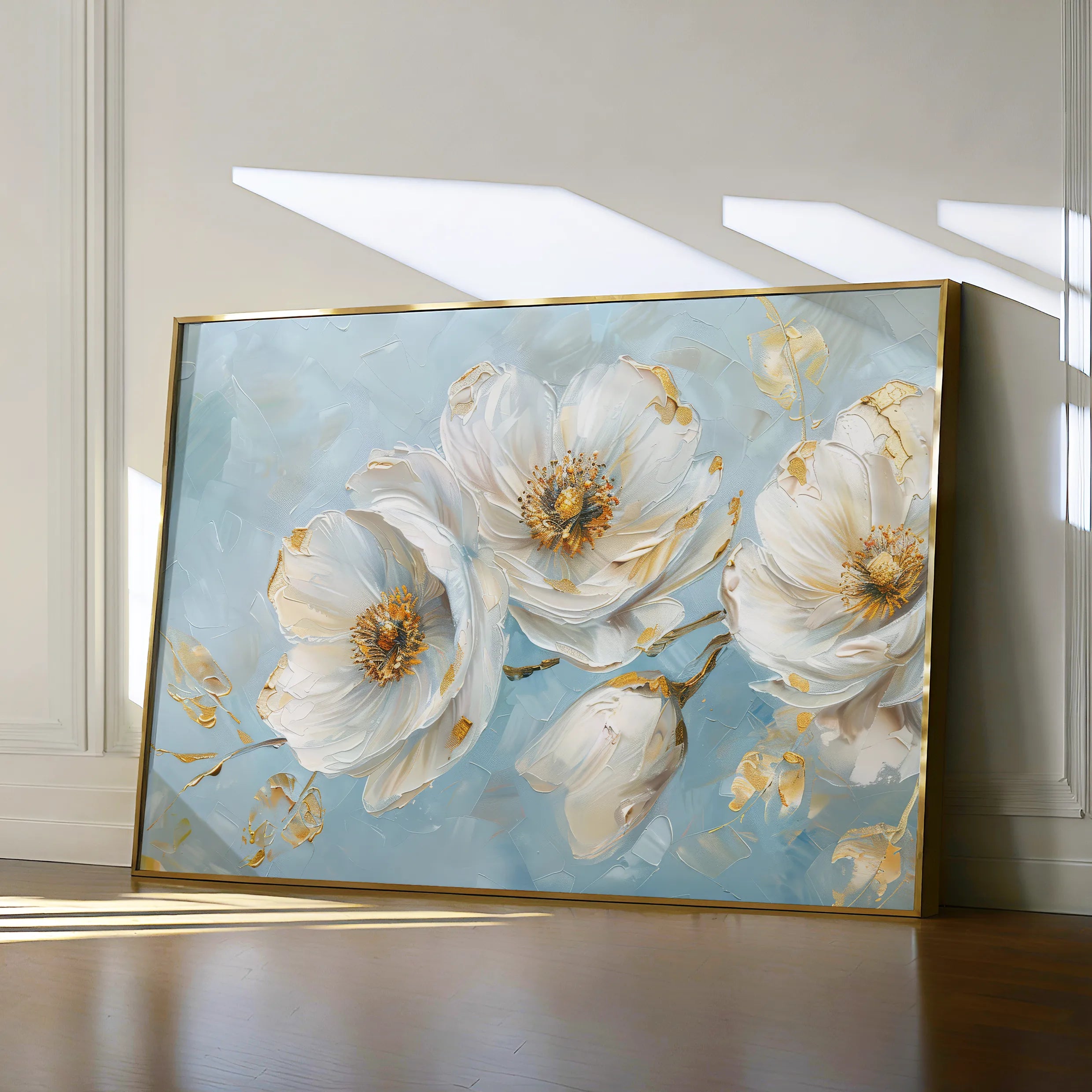 Floral 487 Canvas Art 60 x 40 cm / Black