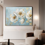 Floral 487 Canvas Art 60 x 40 cm / Black