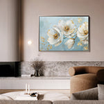 Floral 487 Canvas Art 60 x 40 cm / Black
