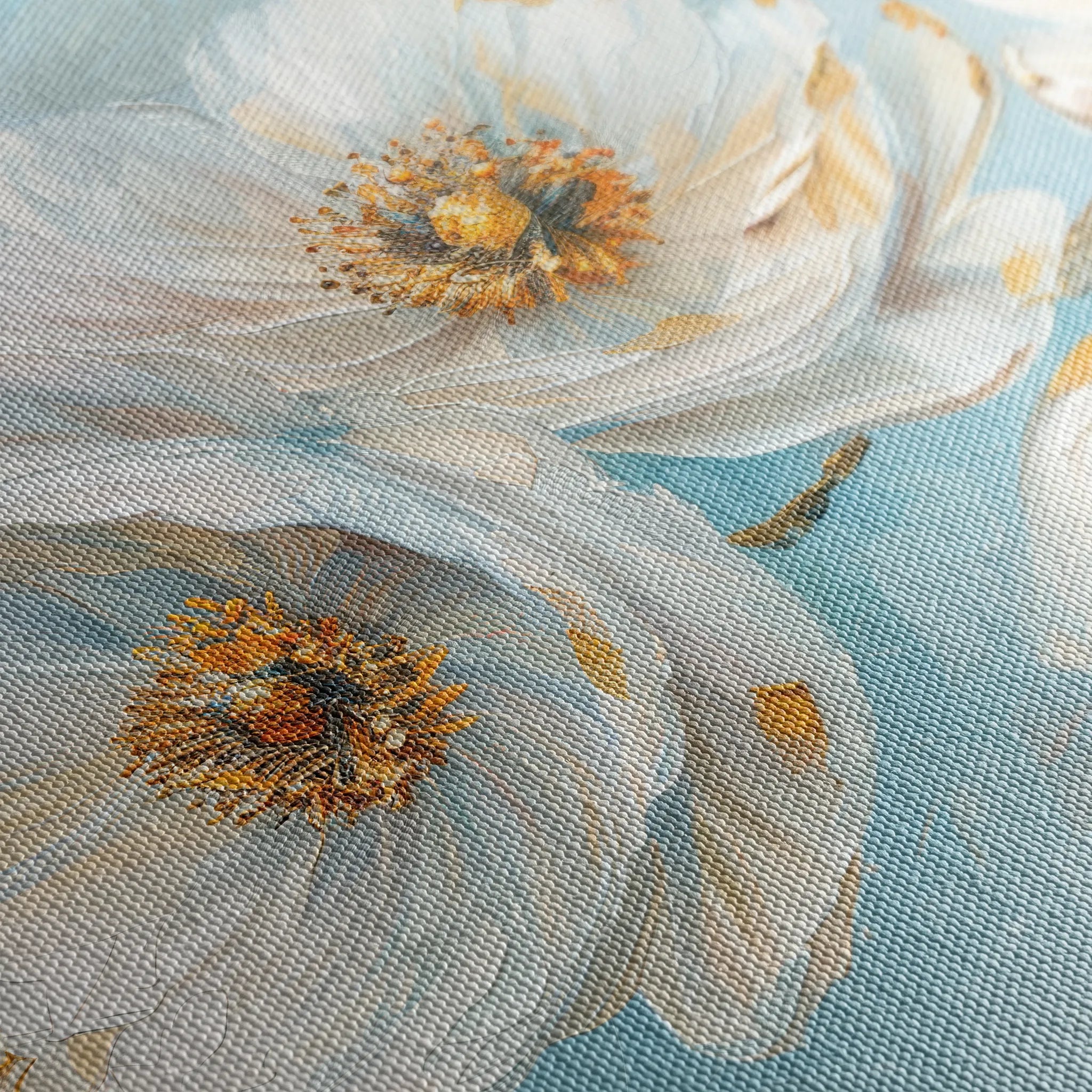 Floral 487 Canvas Art 60 x 40 cm / Black