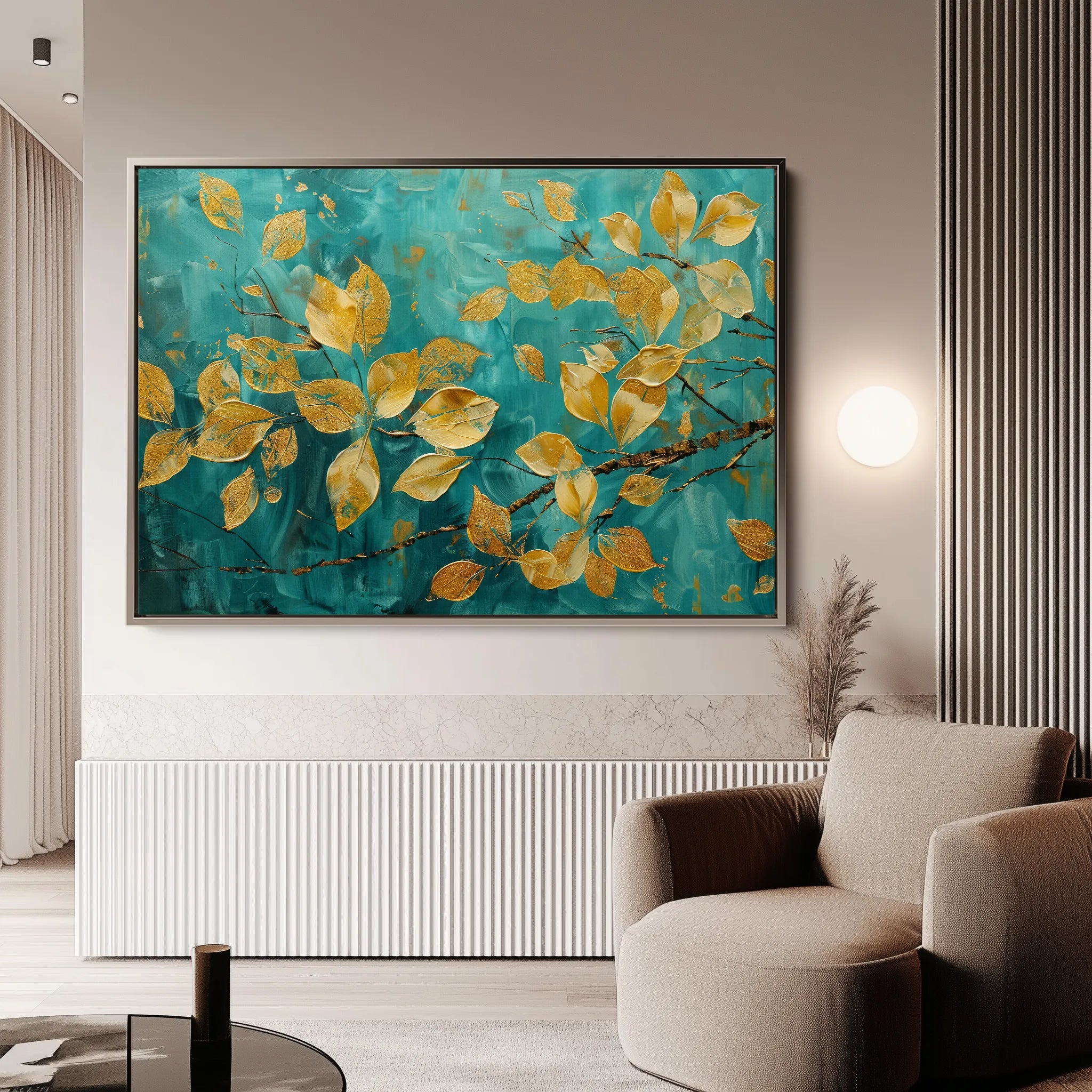 Floral 488 Canvas Art 60 x 40 cm / Black