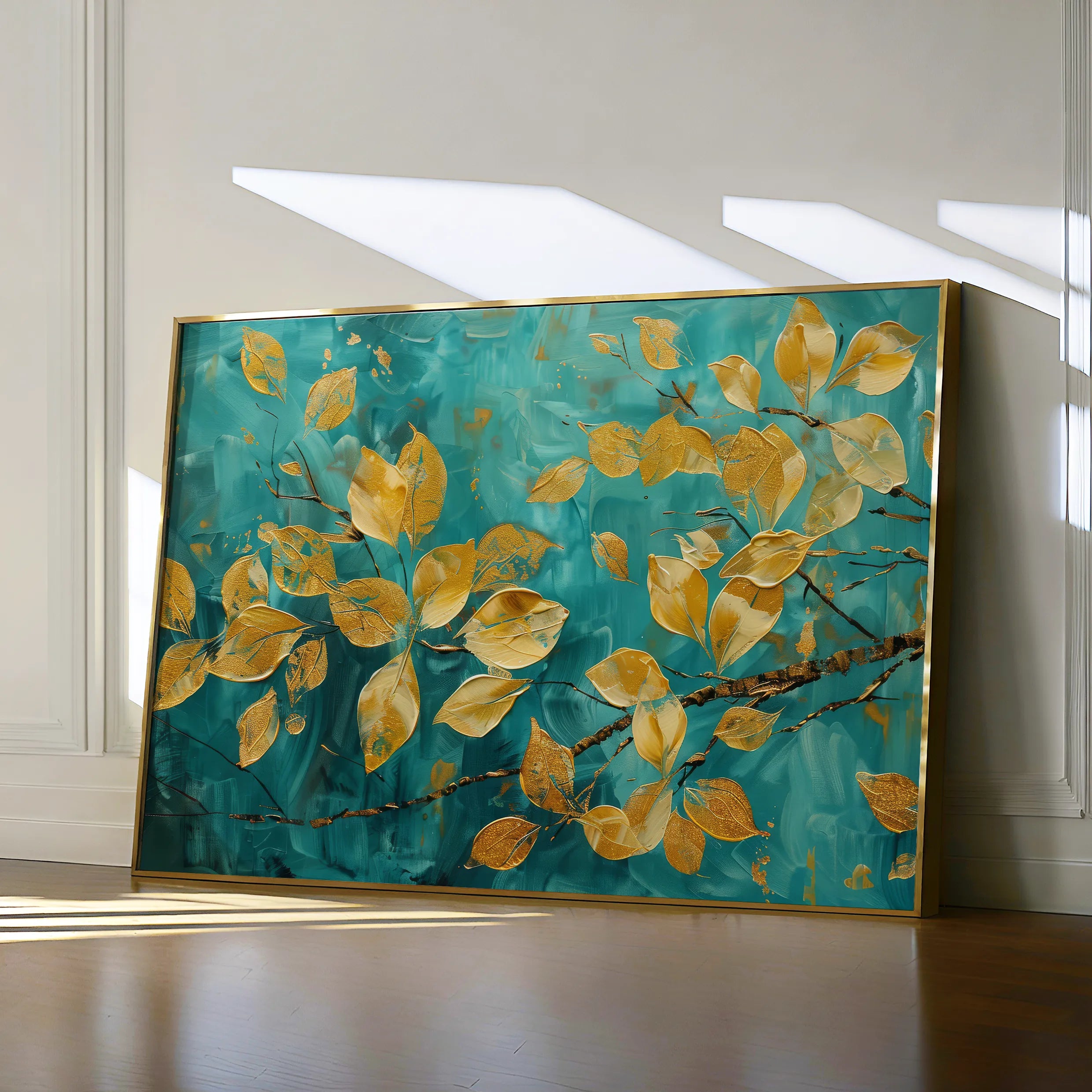 Floral 488 Canvas Art 60 x 40 cm / Black