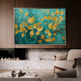 Floral 488 Canvas Art 60 x 40 cm / Black