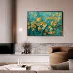 Floral 488 Canvas Art 60 x 40 cm / Black