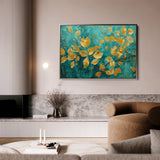 Floral 488 Canvas Art 60 x 40 cm / Black