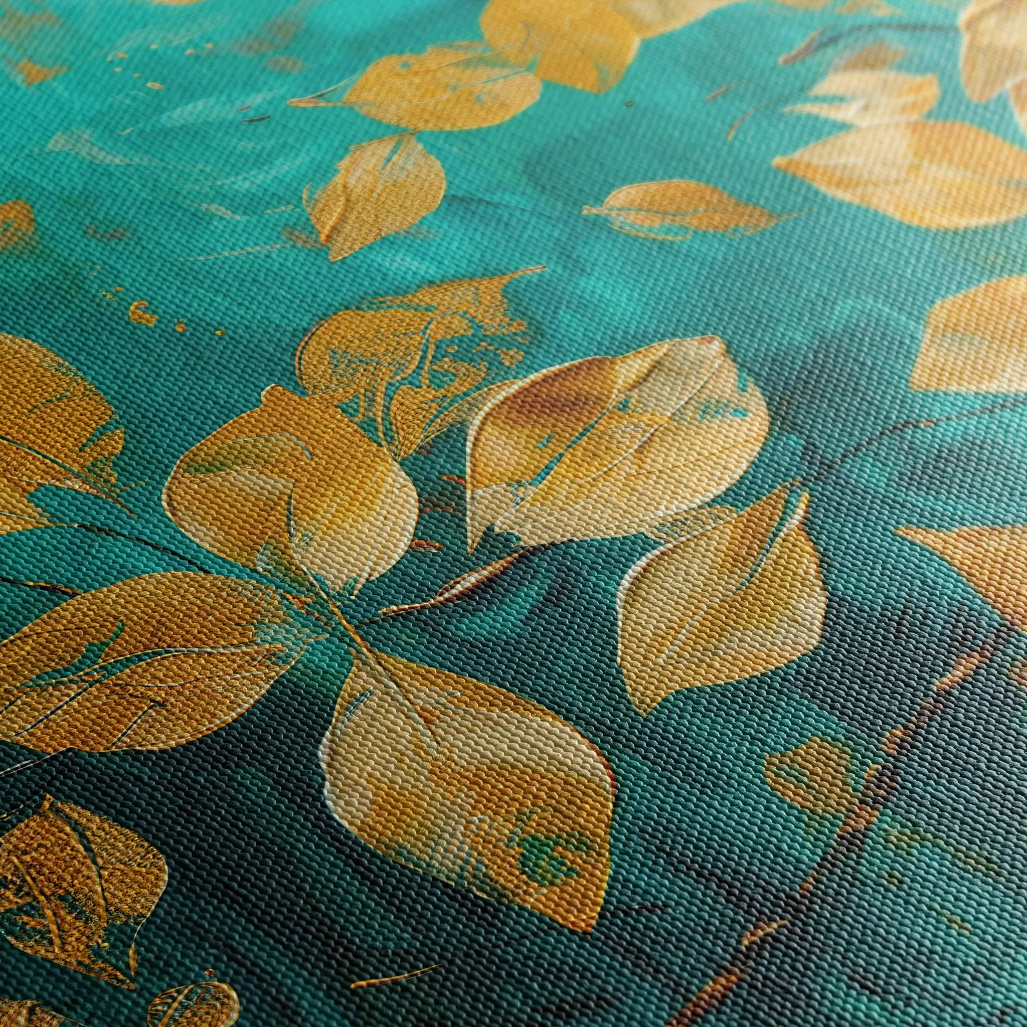 Floral 488 Canvas Art 60 x 40 cm / Black