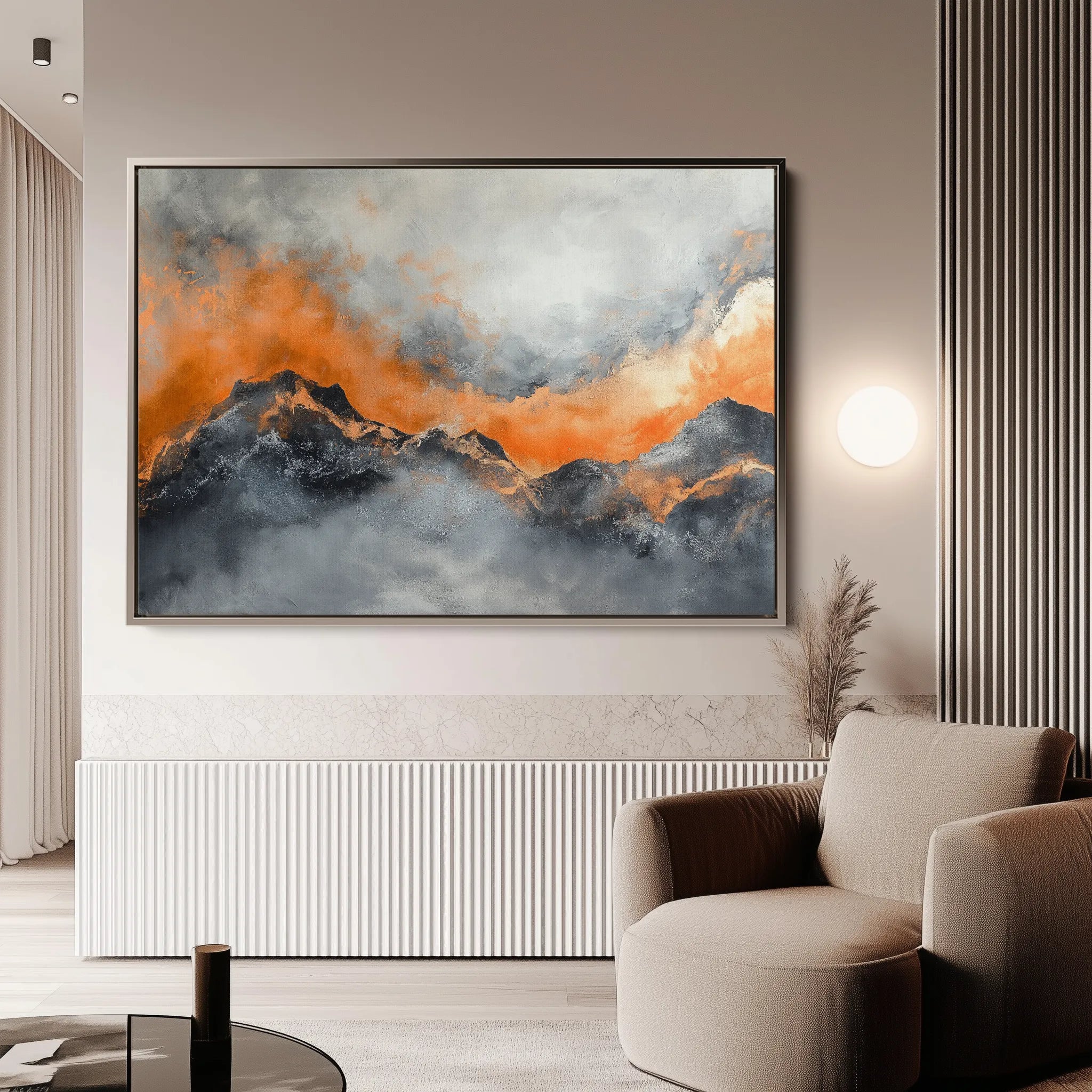 Abstract 489 Canvas Art 60 x 40 cm / Black