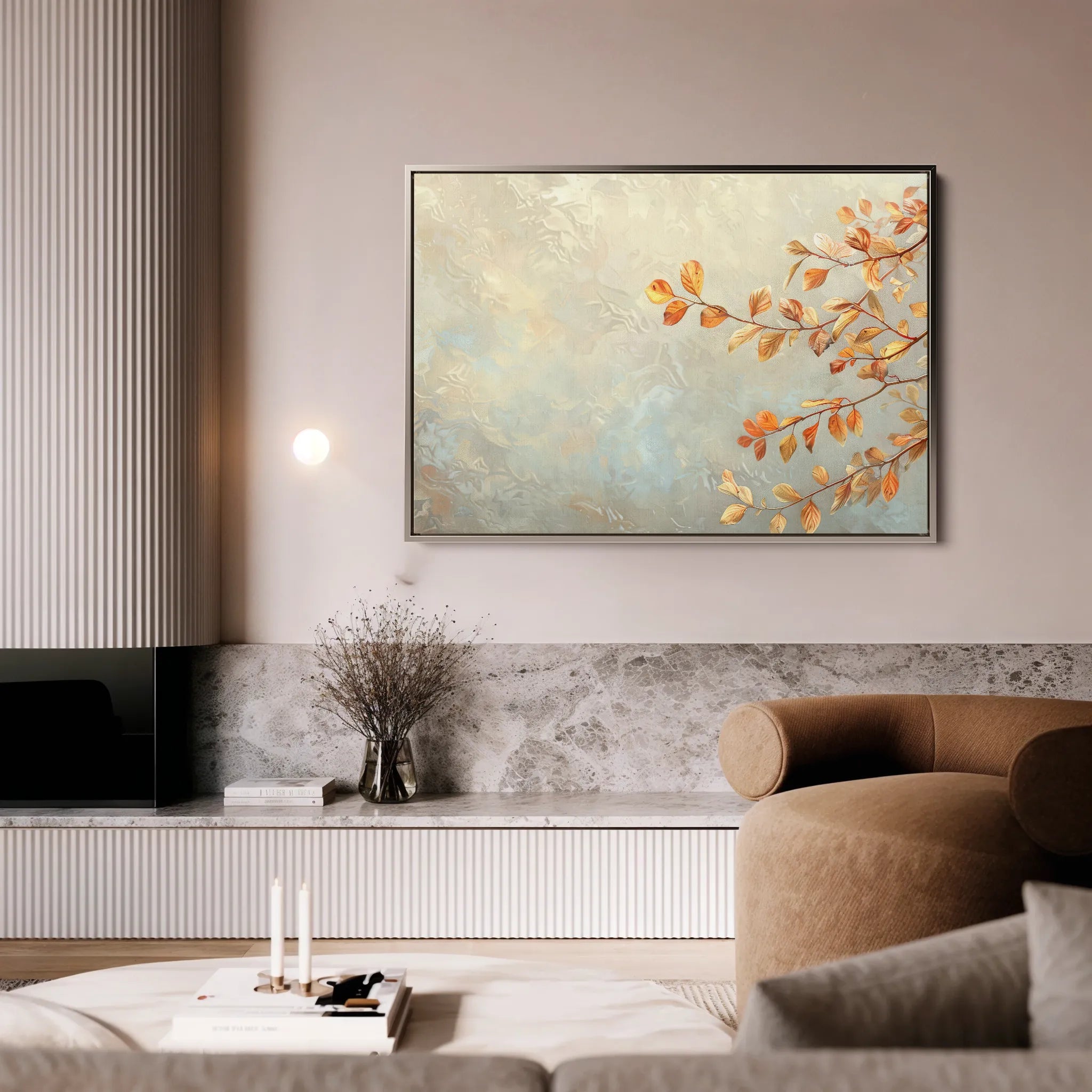 Floral 489 Canvas Art 60 x 40 cm / Black