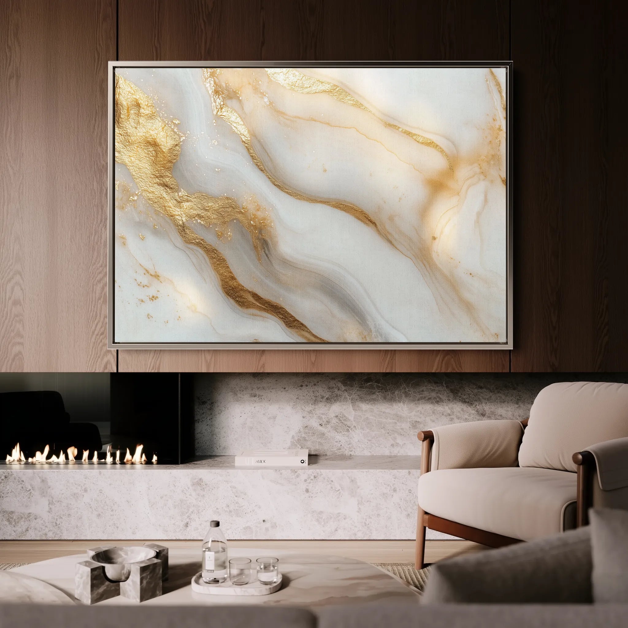 Abstract 490 Canvas Art 60 x 40 cm / Black