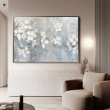 Floral 490 Canvas Art 60 x 40 cm / Black