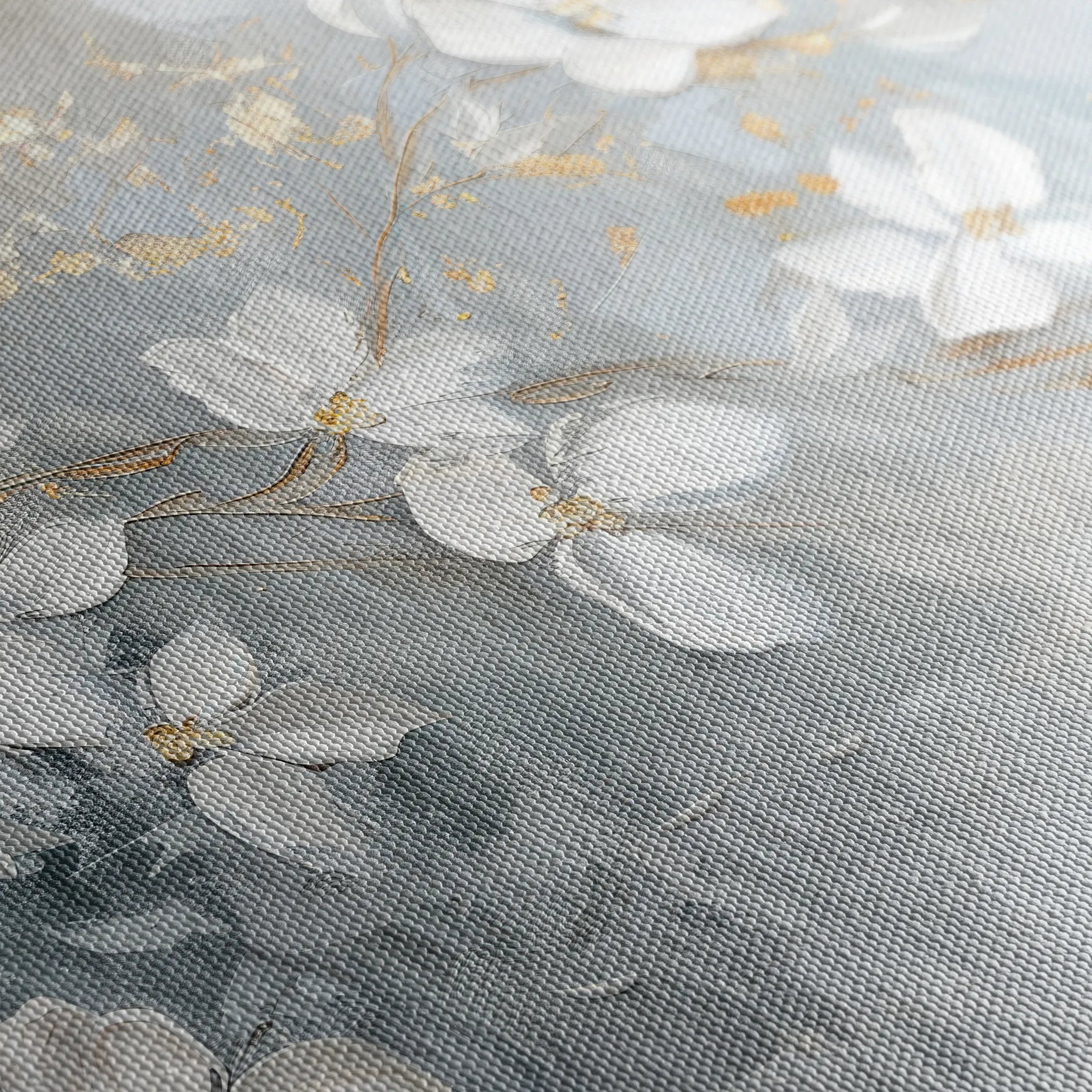 Floral 490 Canvas Art 60 x 40 cm / Black