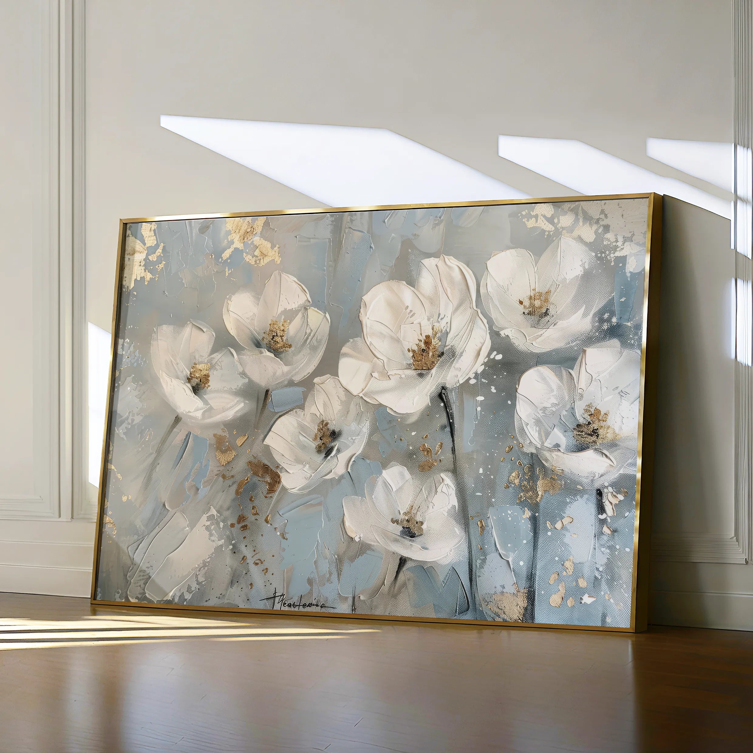 Floral 491 Canvas Art 60 x 40 cm / Black