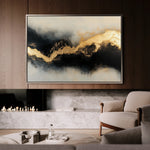 Abstract 493 Canvas Art 60 x 40 cm / Black