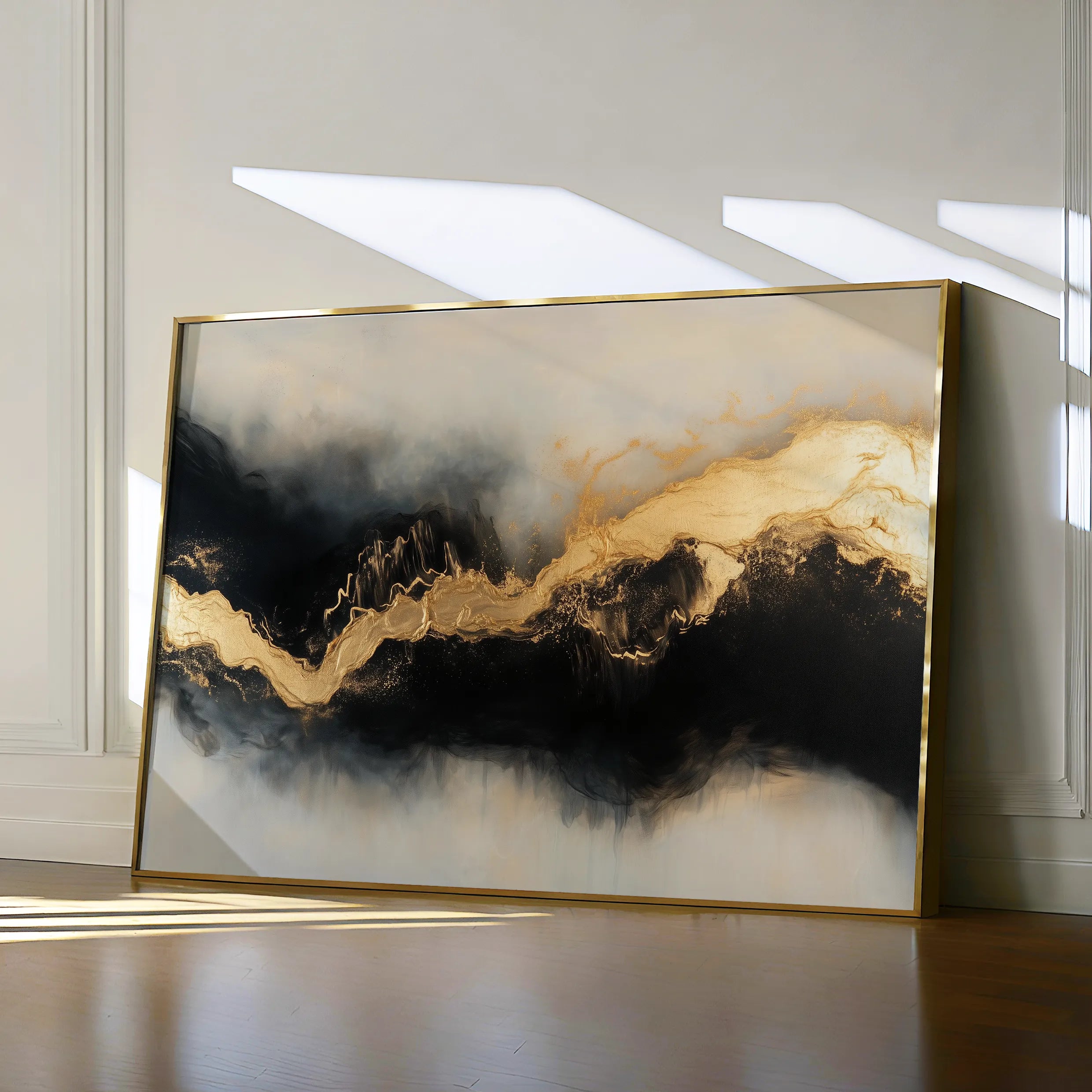 Abstract 493 Canvas Art 60 x 40 cm / Black