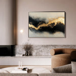 Abstract 493 Canvas Art 60 x 40 cm / Black