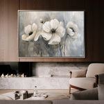 Floral 493 Canvas Art 60 x 40 cm / Black