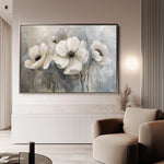 Floral 493 Canvas Art 60 x 40 cm / Black