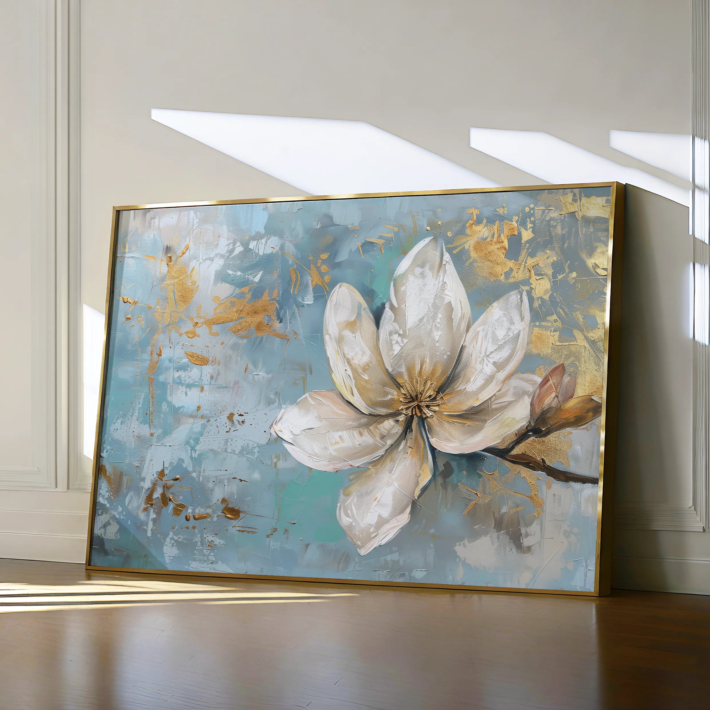 Floral 494 Canvas Art 60 x 40 cm / Black