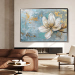 Floral 494 Canvas Art 60 x 40 cm / Black