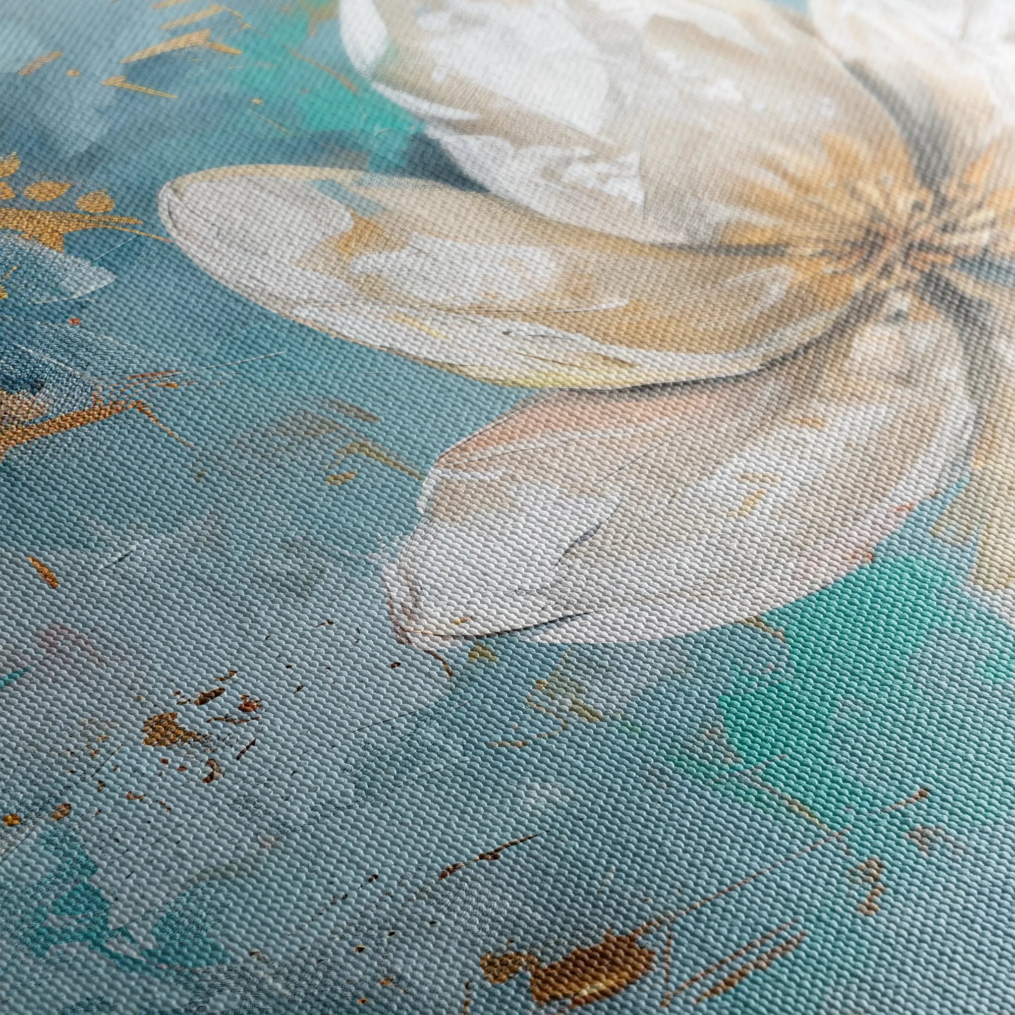 Floral 494 Canvas Art 60 x 40 cm / Black