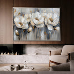 Floral 495 Canvas Art 60 x 40 cm / Black