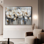 Floral 495 Canvas Art 60 x 40 cm / Black