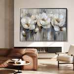 Floral 495 Canvas Art 60 x 40 cm / Black