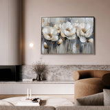 Floral 495 Canvas Art 60 x 40 cm / Black