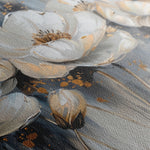 Floral 495 Canvas Art 60 x 40 cm / Black