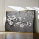 Floral 497 Canvas Art 60 x 40 cm / Black