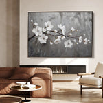 Floral 497 Canvas Art 60 x 40 cm / Black