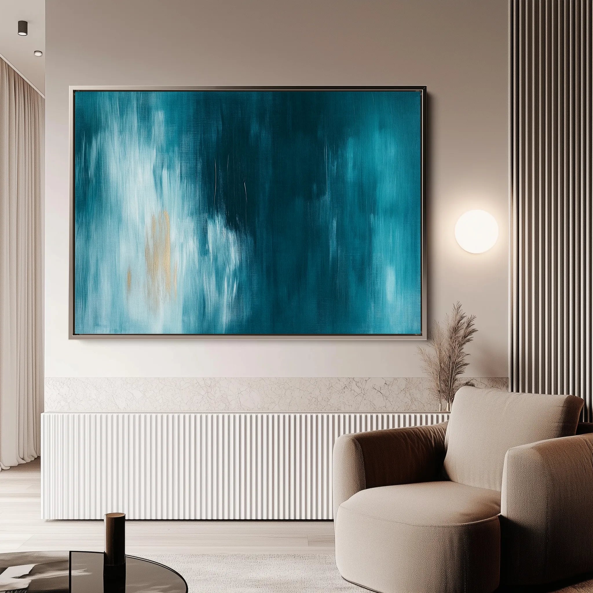 Abstract 498 Canvas Art 60 x 40 cm / Black
