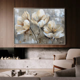 Floral 498 Canvas Art 60 x 40 cm / Black