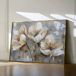 Floral 498 Canvas Art 60 x 40 cm / Black