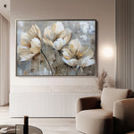 Floral 498 Canvas Art 60 x 40 cm / Black