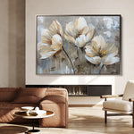 Floral 498 Canvas Art 60 x 40 cm / Black