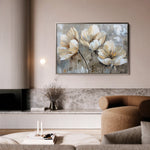 Floral 498 Canvas Art 60 x 40 cm / Black