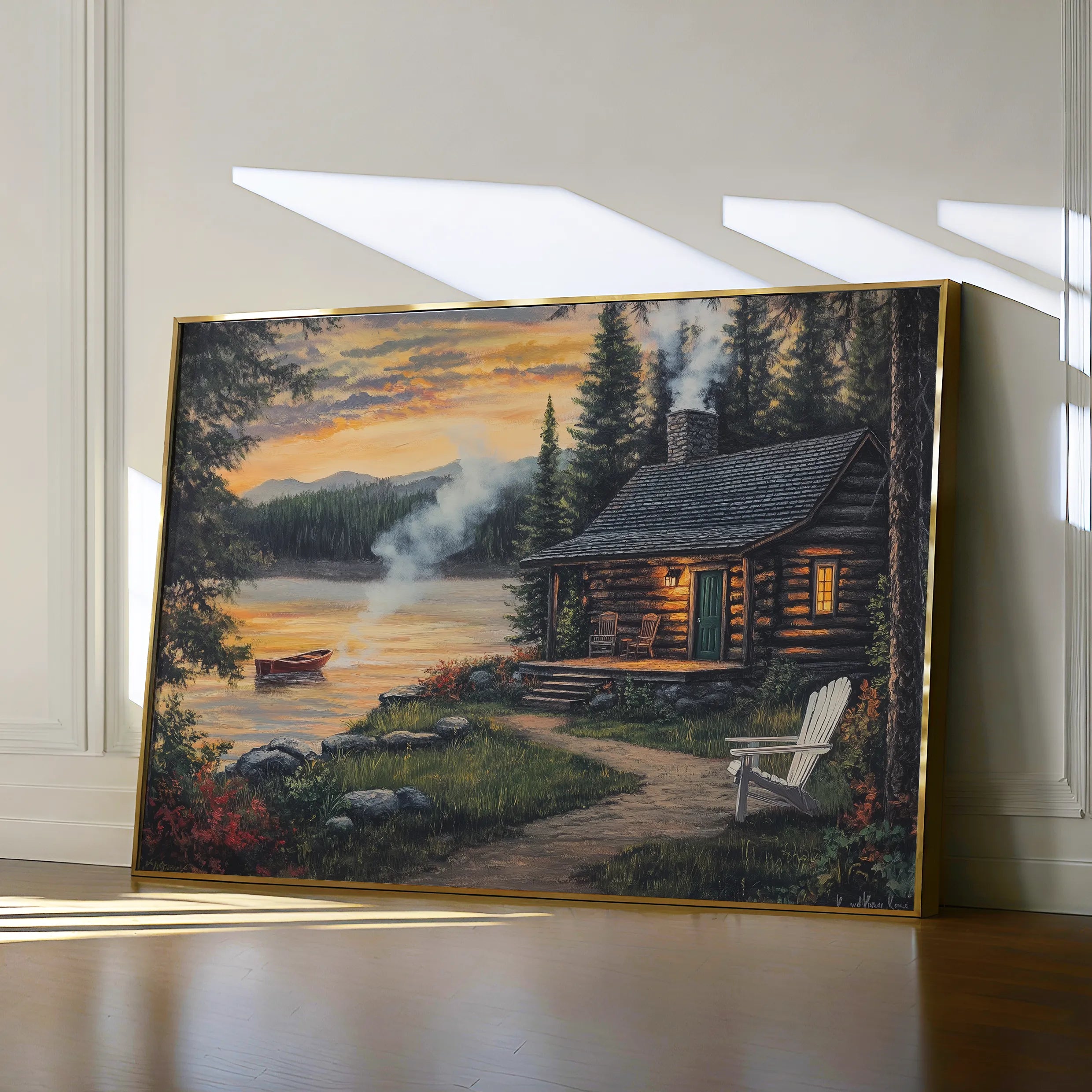 Landscape 498 Canvas Art 60 x 40 cm / Black