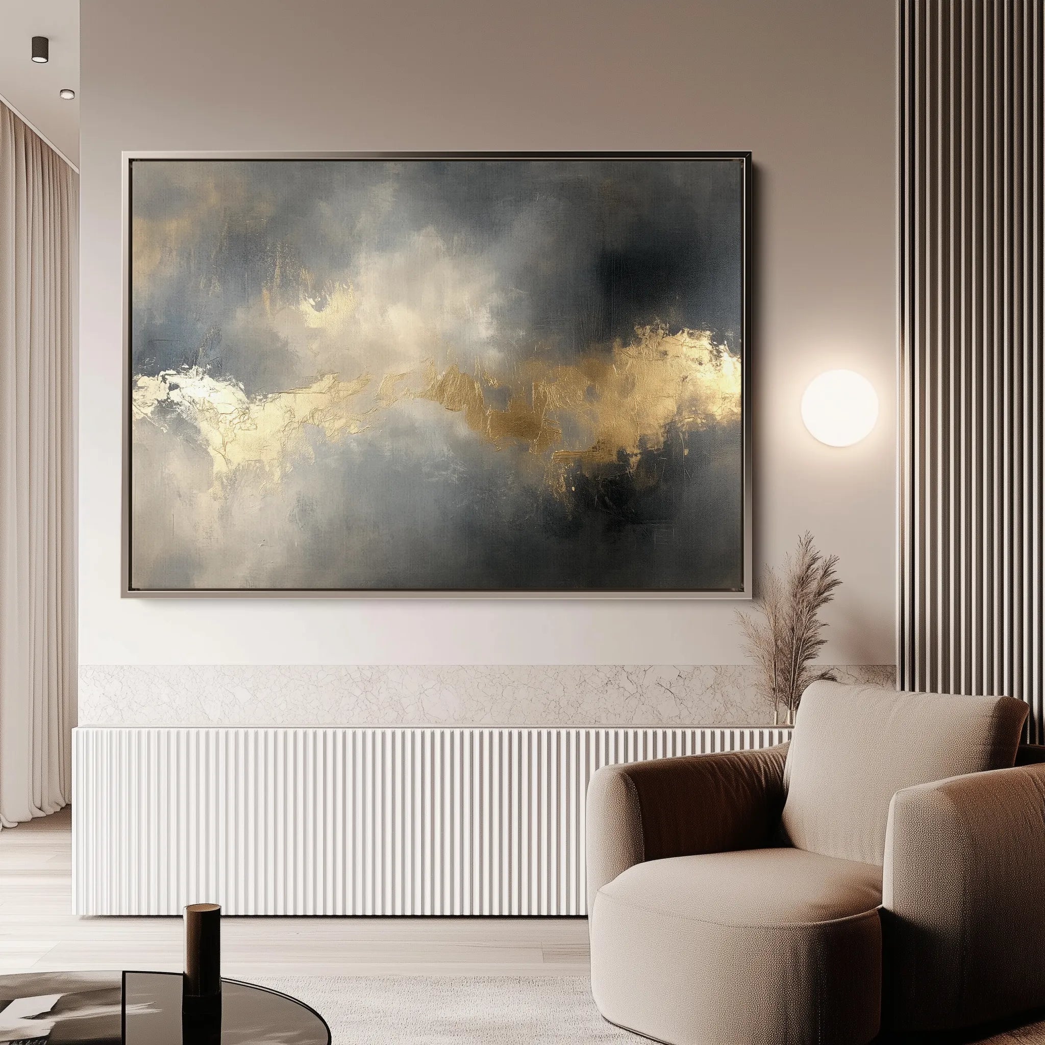 Abstract 499 Canvas Art 60 x 40 cm / Black